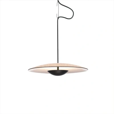 Immagine di MARSET Ginger LED a sospensione Triac Ø32cm rovere/bianco