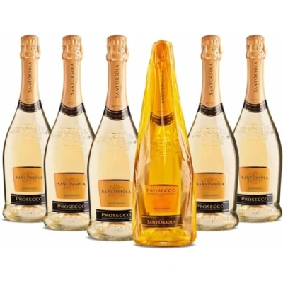 Immagine di Casa Sant&#039;Orsola Prosecco D.O.C. Millesimato Extra Dry, 11%, da Uva Glera, Gusto Fresco con Note Fruttate, 6x750 ml