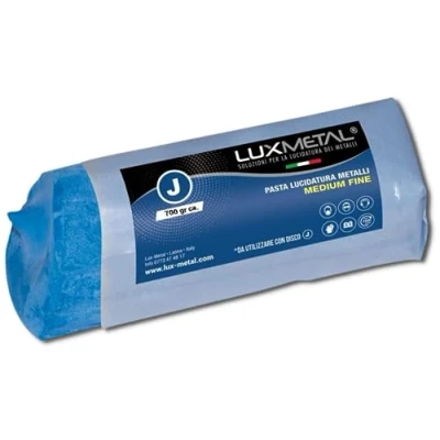 Immagine di Lux Metal Pasta Abrasiva Lucidante Blu Scuro Medium Fine 700 gr Lucidatura Metalli Acciaio Inox Cera Per Lucidare Alluminio A Specchio Ferro Lucida Cromature Solida Ottone Rame Marmo Plastica Argento