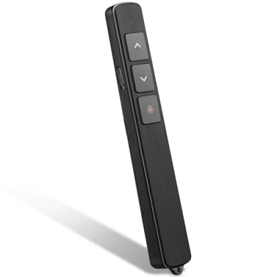 Immagine di Puntatore Presentatore Wireless Presenter con Cordino, 100M Telecomando Presentazioni Powerpoint Senza Fili, 2.4GHz Slide PC Pointer Penna per Computer Portatile Mac