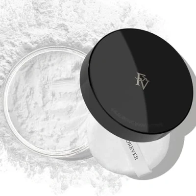Immagine di FV Cipria Trasparente Fissante, Controllo Olio Lunga Durata, Effetto Opaco, Texture Leggera in Polvere, Adatta a Tutti i Tipi di Pelle, Senza Talco