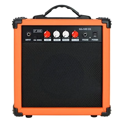Immagine di 3rd Avenue Amplificatore di Pratica Chitarra con Uscita per Cuffie, Interruttore Overdrive, 2 a Banda, Controlli Tono/Guadagno, Portatile Compatto, 15 W, Arancione