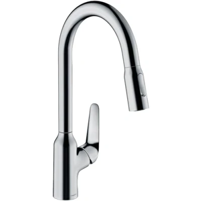 Immagine di hansgrohe Focus M42 Miscelatore cucina monocomando 220, doccetta estraibile, 2 getti, sBox, cromo, 71820000