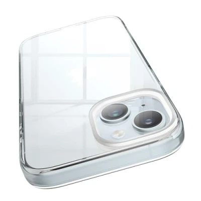 Immagine di elago cover ibrida trasparente compatibile con iPhone 15, in policarbonato + TPU, protezione contro le cadute di grado militare americano, ingiallimento ridotto (trasparente)