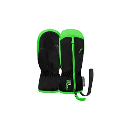 Immagine di Reusch Ben Mitten, Guanti Unisex Adulto, 7716 Nero/Verde Neon, XL