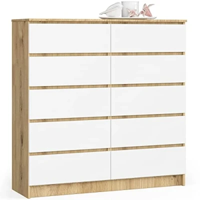 Immagine di AKORD Comò Armadio comodico Salvaspazio Pratico Robusto Guida a rulli Bordo ABS Pannello laminato Design semplice