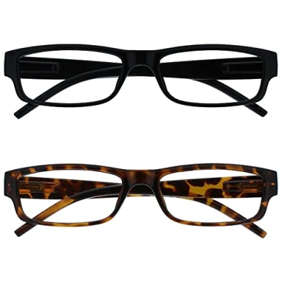 Immagine di The Reading Glasses Company Nero Marrone Tartaruga Leggero 2 Pacco Stile Designer Uomo Donna Uvr2Pk032_032Br +1,00 70 Gr