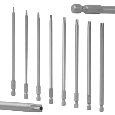 Immagine di set di 8 punte per cacciavite Torx, 1/4&quot; x 150 mm, magnetiche, T8/T10/T15/T20/T25/T27/T30/T40, elettriche (8, mm)