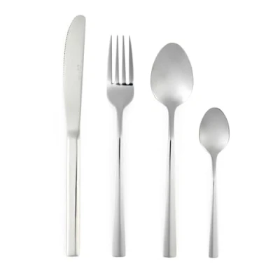Immagine di Progress BW13646EU7 Set di posate da 16 pezzi in acciaio inox Washington per 4 persone, coltelli e forchette, cucchiai lavabili lavastoviglie, finitura lucida a specchio