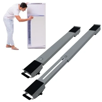 Immagine di Baxcdyswe Rotelle per Spostare Mobili, Supporto Lavatrice Asciugatrice, Regolabile Base Lavatrice, Sposta Mobili con Ruote, Carrello Frigorifero Fino a 300 Kg 24 Ruotes (Grigio)