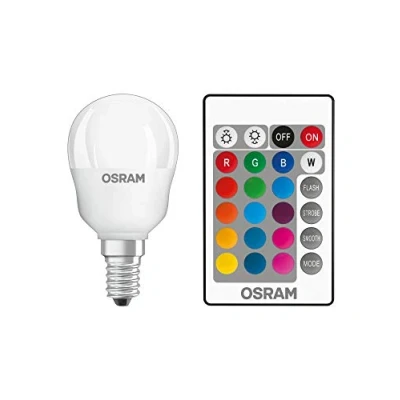 Immagine di Osram LED Retrofit RGBW Lampade con Telecomando Pacco da 4 x Lampadina LED, Attacco: E27, Bianca Calda, 2700 K, 9 W, Equivalenti a 60 Opaco, STAR MOTION SENSOR CLASSIC A, Taglia Unica