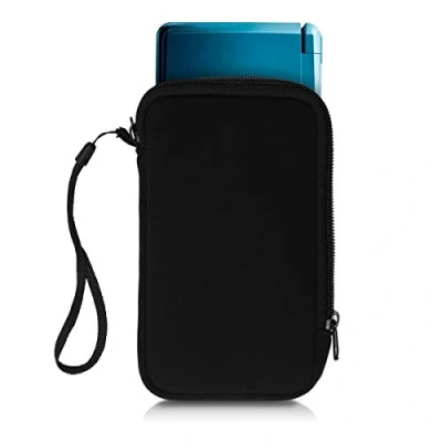 Immagine di kwmobile Custodia Protettiva Compatibile con Nintendo 3DS XL Astuccio Chiusura Zip in Neoprene Nero