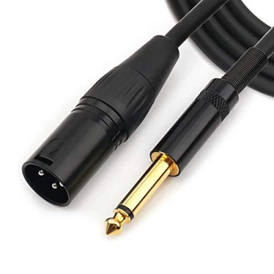 Immagine di NANYI Cavo per microfono XLR, 6.35mm (1/4 poll.) Maschio TS XLR Interconnect Audio, adatto altoparlanti attivi, palco, DJ, console audio da studio (5 metri / 16 piedi)
