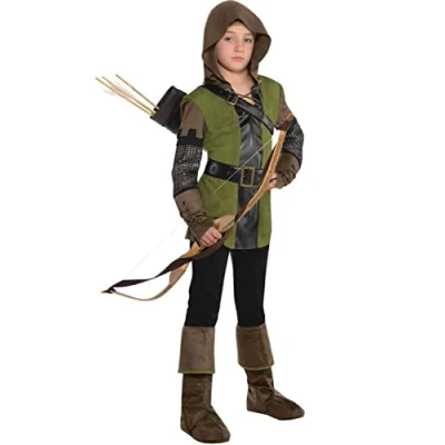 Immagine di amscan 845713 55 Costume per bambini Re dei ladri, felpa con cappuccio, guanti, cintura, copriscarpe