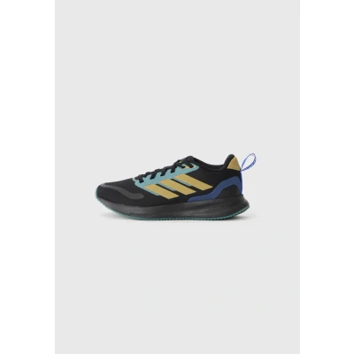 Immagine di adidas Performance Runfalcon 5 Unisex Scarpe da trail running per bambini, Taglia: 40, Core black/khaki/preloved teal