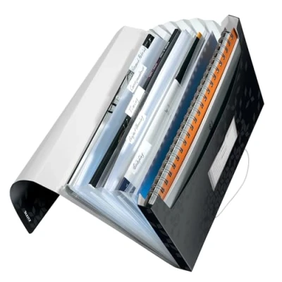 Immagine di Leitz Archivio a soffietto WOW A4 PP, Nero
