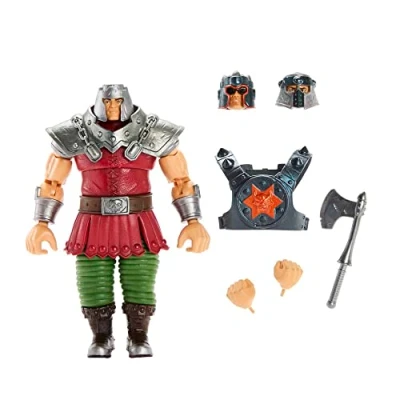 Immagine di Masters of the Universe Masterverse Personaggio Ram Man New Eternia, action figure da 18 cm con accessori combattimento e 30 punti d&#039;articolazione, giocattolo per bambini, 6+ anni, HLB57