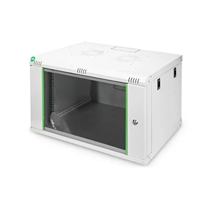 Immagine di Digitus DN 19 07 U EC Armadio di rete pollici 7 montaggio a parete profondità 450 mm carico massimo 60 kg Dynamic Basic porta in vetro grigio, UNITA&#039;