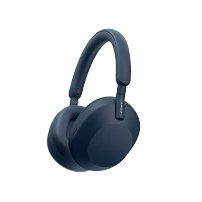 Immagine di Sony WH 1000XM5 Cuffie Wireless, Noise Cancelling, Bluetooth, chiamate chiare, alta risoluzione, audio 360 Reality, batteria 30 ore, ricarica rapida, Alexa, Assistente Google, iOS, Android Blu Notte