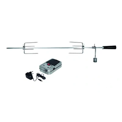 Immagine di Enders Girarrosto Barbecue Spiedino girevole in acciaio inox + motore elettrico incluso Compatibile con i Monroe Pro 3 4 &amp; Boston 3+ Argento Accessori #7911