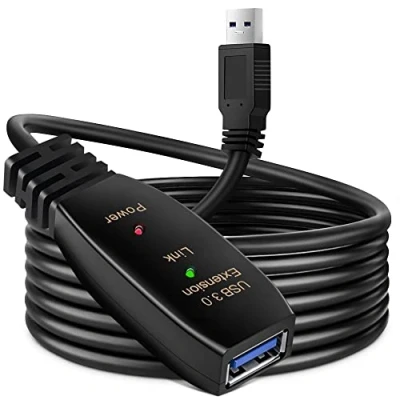 Immagine di cavo di prolunga USB, USB 3.0 ripetitore attivo maschio a femmina con amplificazione del segnale per, 5 m