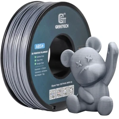 Immagine di Geeetech filamento ABS+ per stampante 3D 1.75mm argento, stampa ABS 1KG 1 bobina