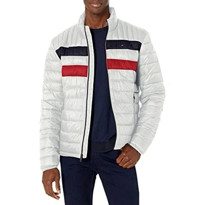 Immagine di Tommy Hilfiger Lightweight Down Alternative Packable Puffer Jacket Cappotto Piumino, Blocco di Colore Ghiaccio, 3XL Uomo