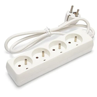 Immagine di Multipresa francese 4x16A, cavo lungo 1m, H05VV F3G1.0MM2, CE, NF
