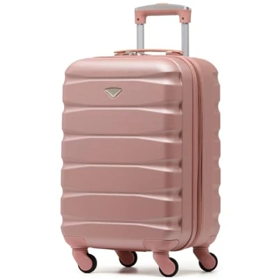 Immagine di Flight Knight Valigie rigide in ABS a 4 ruote leggere per trasportare bagagli mano approvate oltre 100 compagnie aeree tra cui easyJet, British Airways, RyanAir, Virgin Atlantic, Emirates e