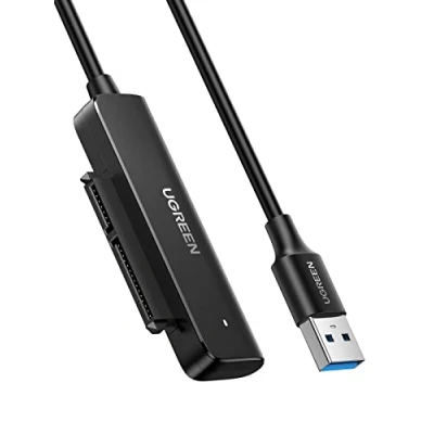 Immagine di UGREEN Adattatore SATA USB 3.0 per SSD HDD 2.5&quot; 6TB, Cavo Slim 5Gbps UASP Trim Smart, Compatibile con 870 Evo Crucial Seagate, PS4, Xbox