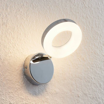 Immagine di Faretto, spot &#039;Tioklia&#039; (Moderno) colore Argento, in Metallo ad es. Soggiorno &amp; Sala da pranzo (1 luce, lampadina inclusa) di ELC Lampada incasso, plafoniera, applique