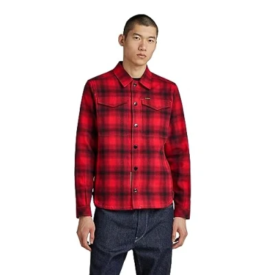 Immagine di G STAR RAW Men&#039;s check overshirt, Multicolore (dk flame blur D23662 C904 G090), L