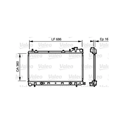 Immagine di VALEO 735209 Radiatore motore Alluminio 360 688 16 senza regolatore refrigerante Alette di raffreddamento saldate SUBARU: Forester II