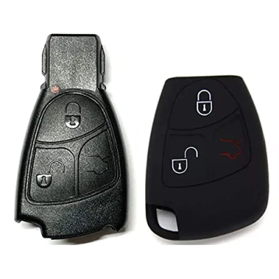 Immagine di Guscio in Silicone per Chiave Cover Telecomando A 3 Tasti Compatibile Mercedes Benz B C E S SLK CLK