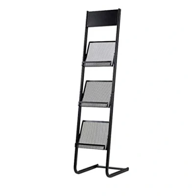 Immagine di Portariviste，Riviste e depliant Stand espositore per Letteratura con 3 Ripiani Porta riviste riviste, Nero
