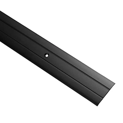 Immagine di Gedotec profilo di transizione per pavimento, in alluminio, da avvitare, guida pavimenti, lunghezza 90 cm, larghezza 37 mm, base nero, compensazione forato, 1 pezzo