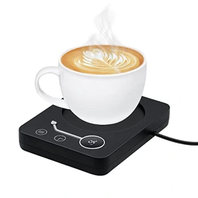 Immagine di Mcbazel Scaldatazze da Caffe Scalda Tazza Elettrico Sensore di Gravità Temporizzazione della Temperatura a Tre Velocità Pad Riscaldante per Caffè con Spina EU Nero