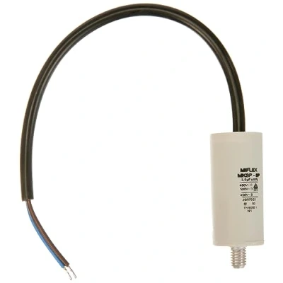 Immagine di Miflex, Condensatore di avviamento per motore 3,5 µf, 450 V, 25 x 53 mm, accensione M8