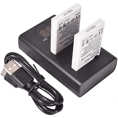 Immagine di DSTE 2x EN EL5 Ricambio Batteria + Caricatore doppio USB con display LCD Compatibile per Nikon Coolpix P510, P520, P530, P5100, P6000, S10, P3, P4, P80, P90, P100, P500 Fotocamera