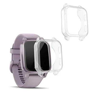 Immagine di kwmobile Set 2x Custodia Smartwatch Compatibile con Garmin Venu Sq Music/Sq Cover Case trasparente Protezione Orologio Fitness
