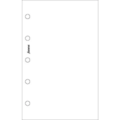Immagine di Filofax Mini White Plain Notepaper, bianco tinta unita inserti in carta (512405)