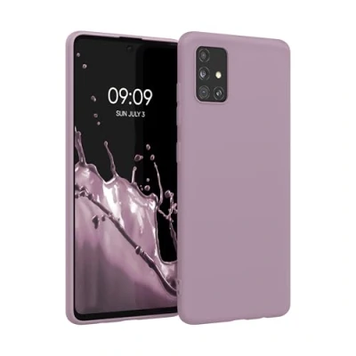 Immagine di kwmobile Custodia Compatibile con Samsung Galaxy A51 Cover Back Case per Smartphone in Silicone TPU Protezione Gommata lilla color carne