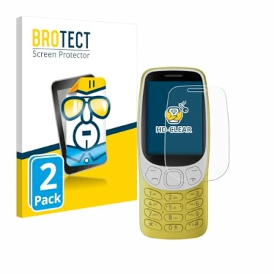 Immagine di brotect Pellicola Protettiva per Nokia 3210 Protezione Schermo (2 Pezzi) [Trasparente, Anti Impronte]