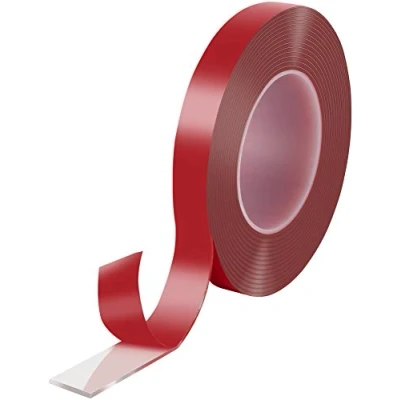 Immagine di POPPSTAR nastro biadesivo trasparente in acrilico (5 m x 19 mm 2 mm) rimovibile e riutilizzabile