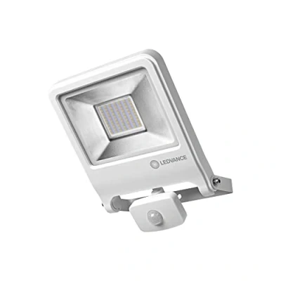 Immagine di LEDVANCE Endura Flood Proiettore da Esterno con Sensore Nero 50W Luce Calda 3000K, Bianco