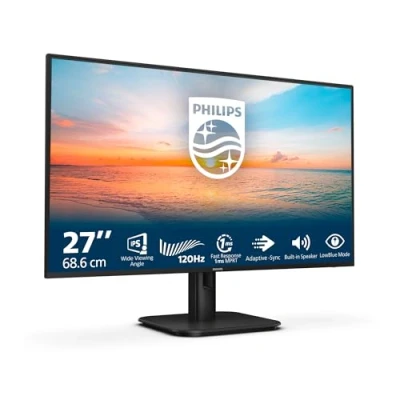 Immagine di Philips 27E1N1200A Monitor Full HD da 27 pollici, 120 Hz, Adaptive Sync., altoparlanti (1920x1080, 1x D Sub, HDMI 1.4, DisplayPort 1.2) nero