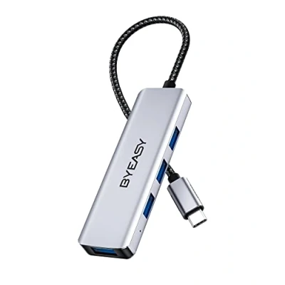 Immagine di BYEASY Hub USB C, di tipo C per computer portatile, adattatore da a con porta alimentazione micro USB, splitter compatibile laptop MacBook Pro, Air