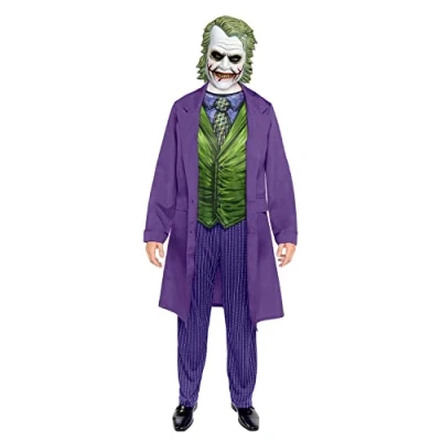 Immagine di amscan Costume Joker Personaggio Standard 1 Pz, Multicolore, M L, 9907616