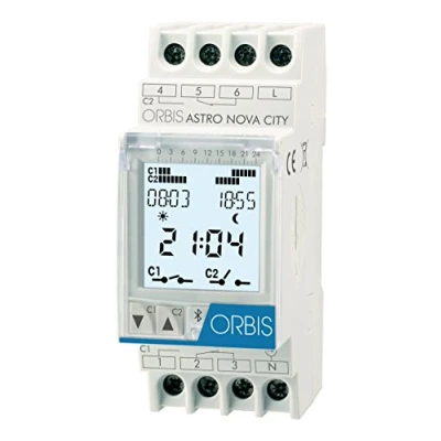 Immagine di ORBIS Zeitschalttechnik ASTRO NOVA CITY 230 V Timer per guida DIN digitale V/AC