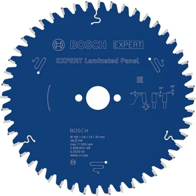 Immagine di Bosch Accessories Expert for Laminated Panel 2608644128 Lama circolare in metallo duro 165 x 20 1.6 mm Numero di denti: 48 1 pz.
